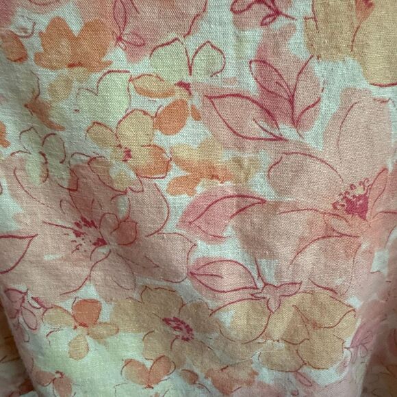 Liz Claiborne Liz sport Linen/cotton blend floral button down blouse top size xl - Picture 11 of 12